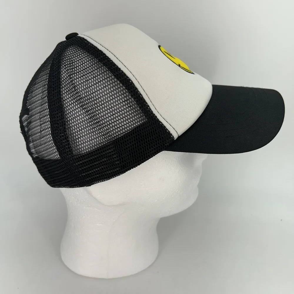 Smiley Face Hat Cap Snap Back Mesh Trucker Adjustable Unisex Retro Iconic